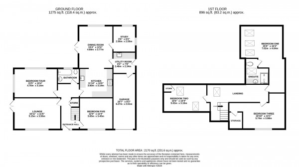 Floorplan for Hathaway Close, Old Tupton, Chesterfield