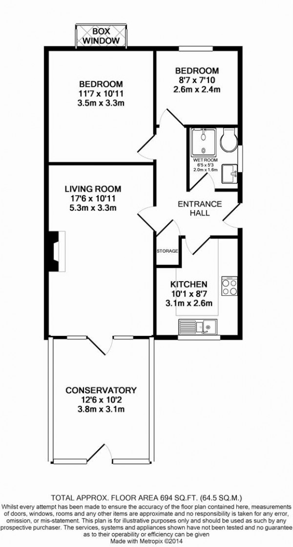 Floorplan for Upper Croft Close, Brimington, Chesterfield