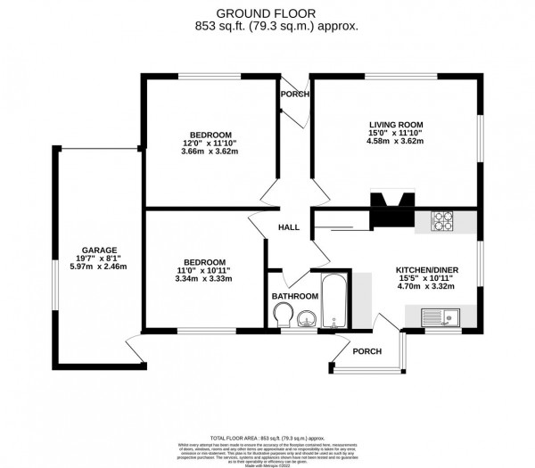 Floorplan for Woodland Grove, Old Tupton, Chesterfield