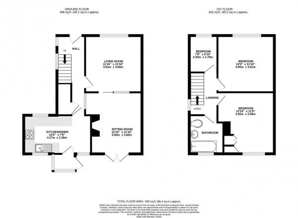 Floorplan for Duckmanton Road, Duckmanton, Chesterfield