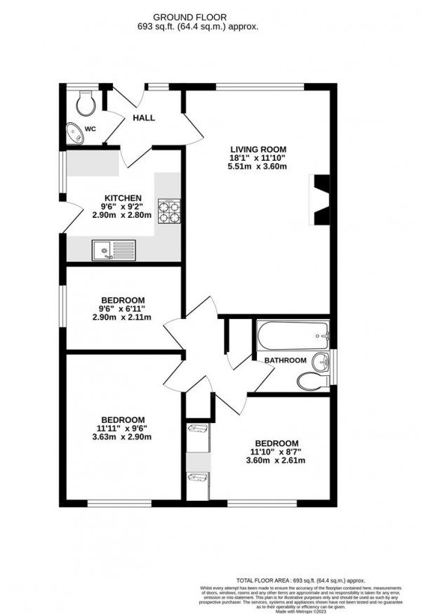 Floorplan for Church Meadows, Calow, Chesterfield