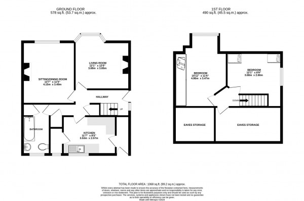 Floorplan for Ashover Road, Old Tupton, Chesterfield
