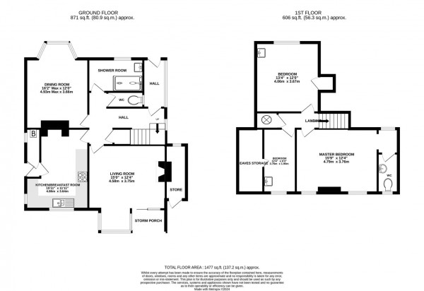 Floorplan for Foljambe Avenue, Walton, Chesterfield