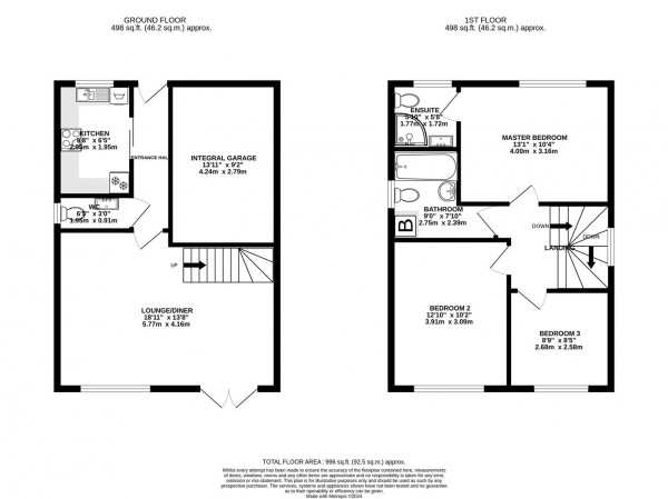 Floorplan for Ashton Road, Clay Cross, Chesterfield