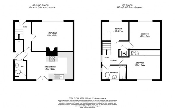 Floorplan for Houfton Road, Bolsover, Chesterfield
