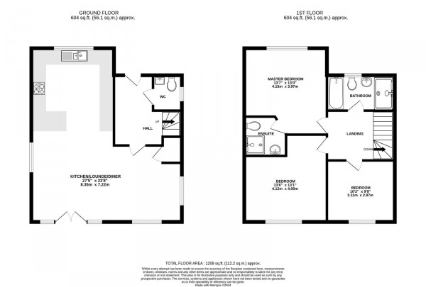Floorplan for Lime Grove, Ashover, Chesterfield