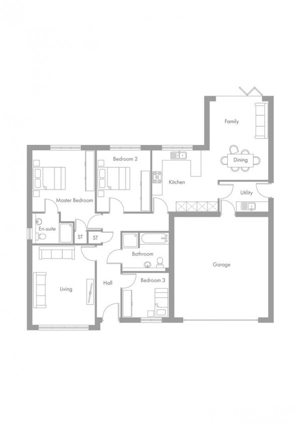 Floorplan for Sherwood Fields, Bolsover, Chesterfield