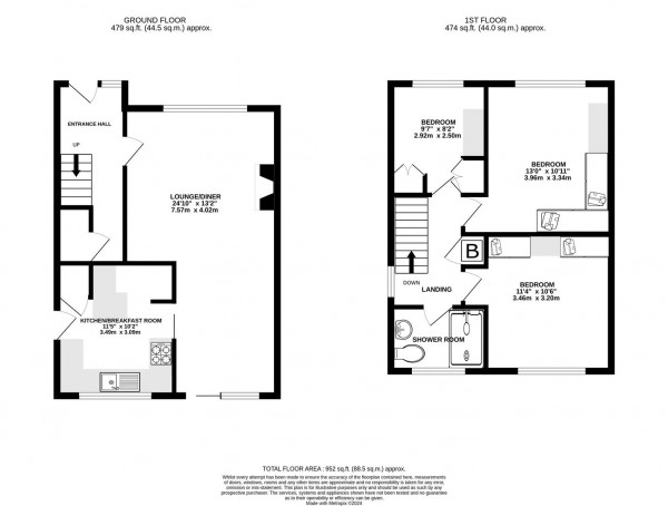 Floorplan for Beech Grove, Duckmanton, Chesterfield