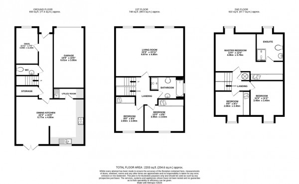 Floorplan for Hulford Drive, Chesterfield