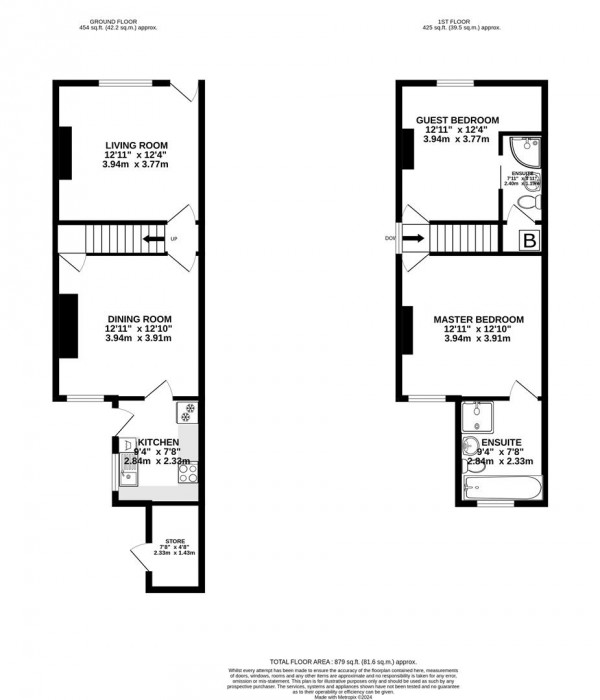 Floorplan for King Street, Brimington, Chesterfield