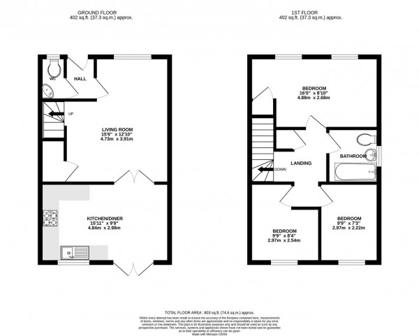 Floorplan for Charlesworth Street, Bolsover, Chesterfield