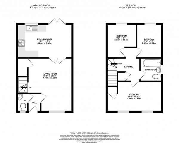 Floorplan for Charlesworth Street, Bolsover, Chesterfield
