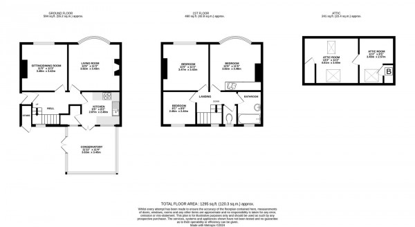 Floorplan for Mansfeldt Road, Chesterfield