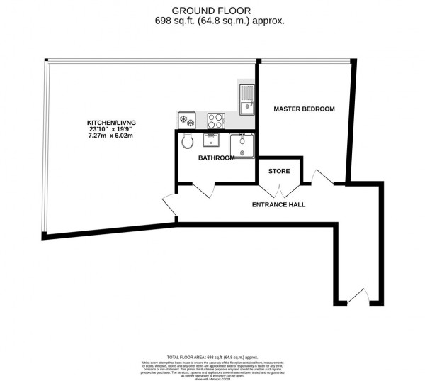 Floorplan for Knightsbridge Court, West Bars, Chesterfield