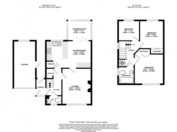 Floorplan for Mill Stream Close, Chesterfield