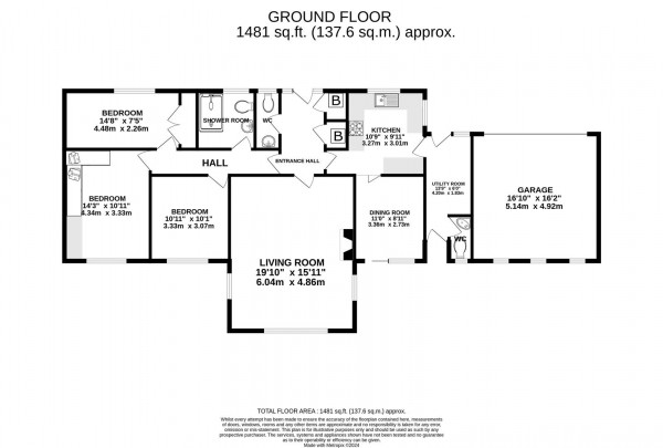 Floorplan for High Street, New Whittington, Chesterfield