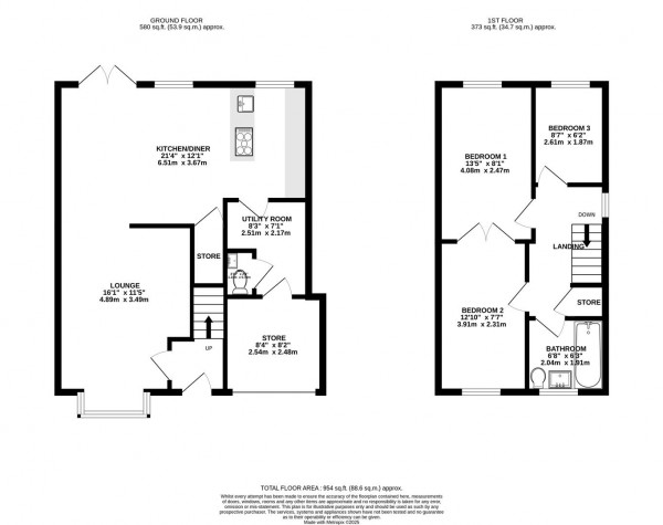 Floorplan for Douglas Road, Tapton, Chesterfield