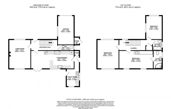 Floorplan for Woodland Way, Old Tupton, Chesterfield