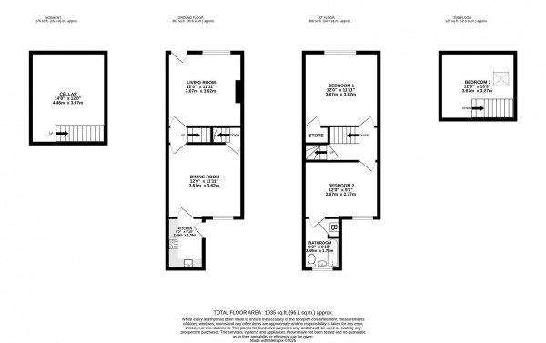 Floorplan for St. Thomas Street, Brampton, Chesterfield