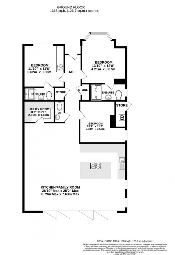 Floorplan for Westmoor Road, Brimington, Chesterfield