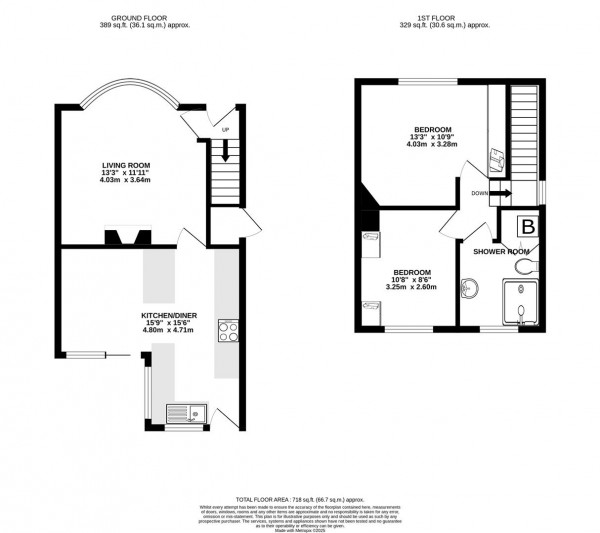 Floorplan for Rayleigh Avenue, Brimington, Chesterfield