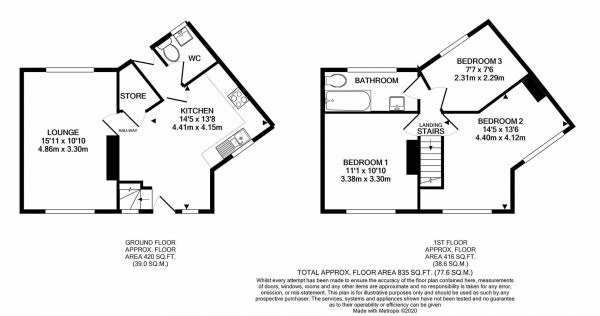 Floorplan for Sycamore Road, Hollingwood, Chesterfield