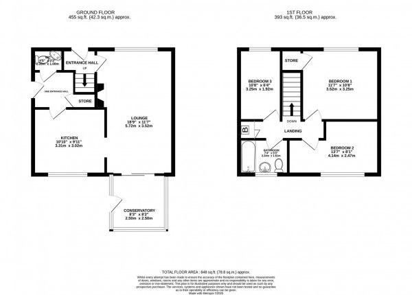 Floorplan for Bainbridge Road, Bolsover, Chesterfield