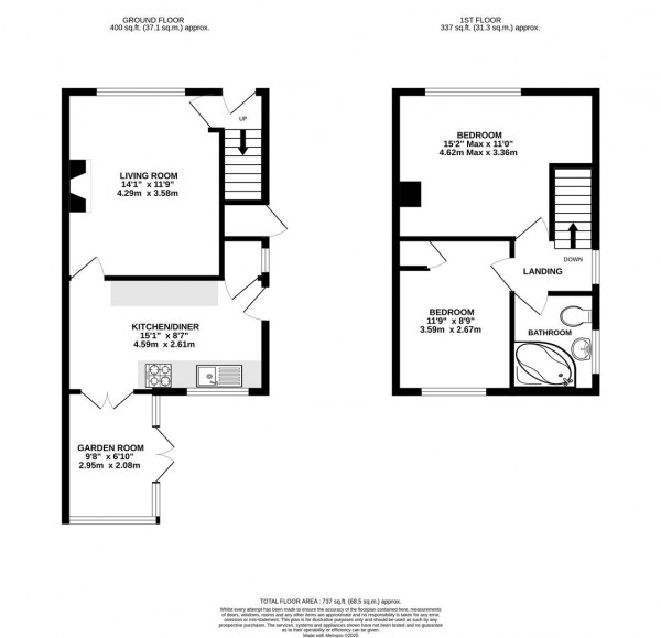 Floorplan for Lydgate Drive, Wingerworth, Chesterfield