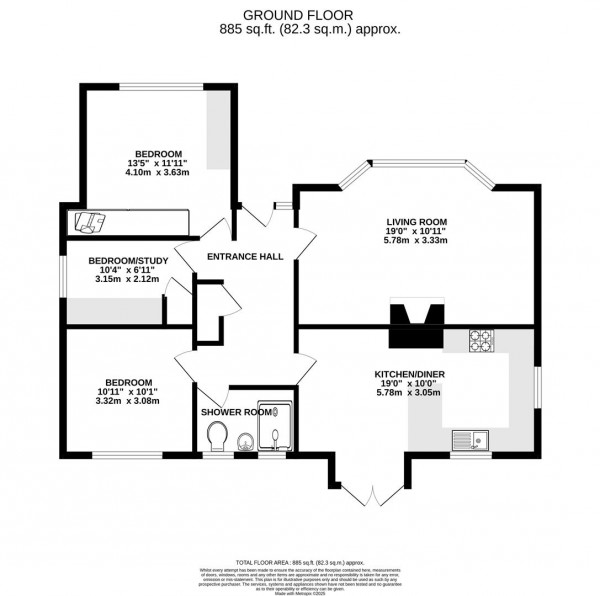 Floorplan for Lockoford Lane, Tapton, Chesterfield