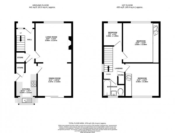 Floorplan for Norwood Avenue, Hasland, Chesterfield