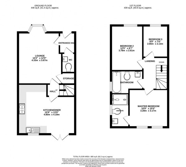 Floorplan for Almond Avenue, Barlborough, Chesterfield