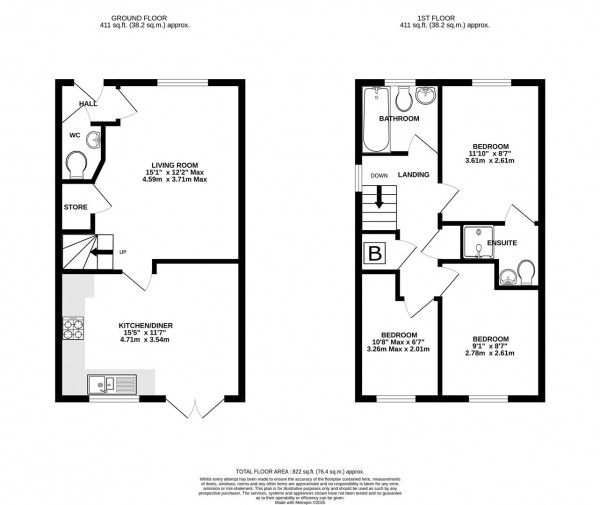 Floorplan for Chesterfield Road, Arkwright Town, Chesterfield