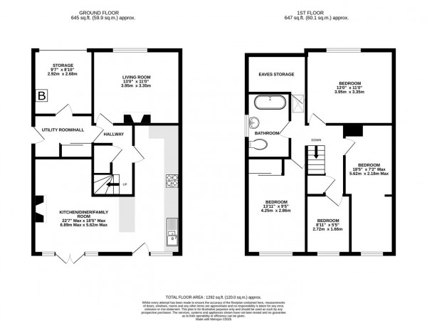 Floorplan for The Crescent, Holymoorside, Chesterfield
