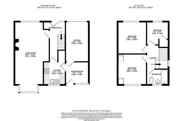 Floorplan for Chapel Street, Brimington, Chesterfield