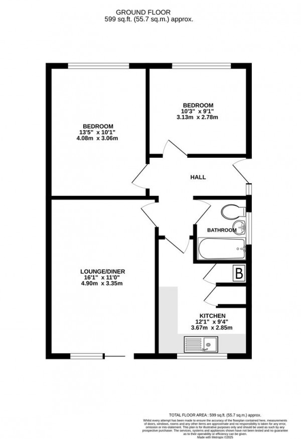 Floorplan for Bainbridge Road, Bolsover, Chesterfield