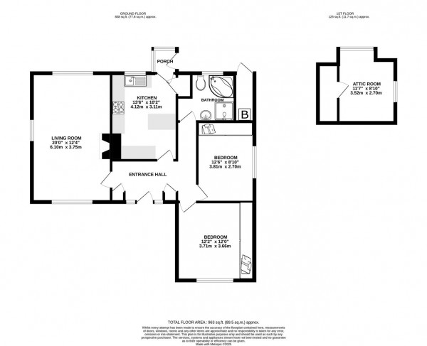 Floorplan for Heath Road, Heath, Chesterfield