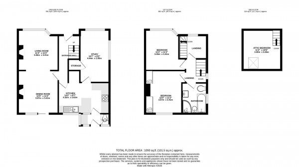 Floorplan for Orchards Way, Chesterfield