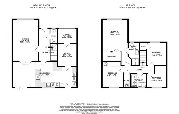 Floorplan for Staunton Close, Chesterfield