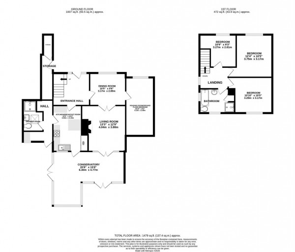 Floorplan for New Road, Wingerworth, Chesterfield