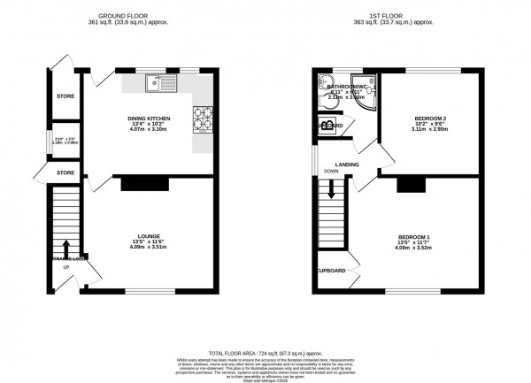 Floorplan for Swaddale Avenue, Tapton, Chesterfield