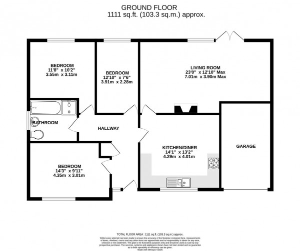 Floorplan for Longedge Lane, Wingerworth, Chesterfield