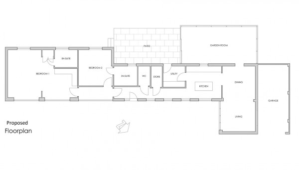 Floorplan for Development Site at The Stables, Dark Lane, Calow, Chesterfield