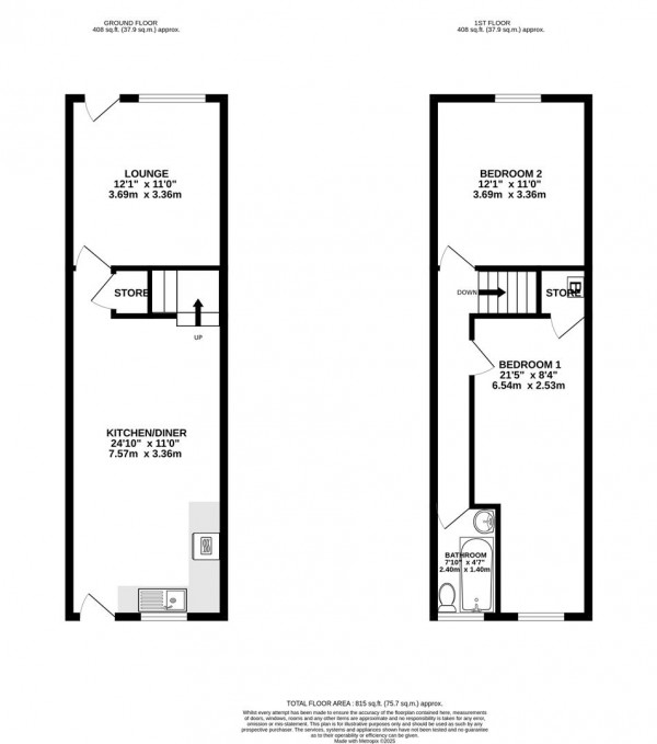 Floorplan for Derby Road, Chesterfield