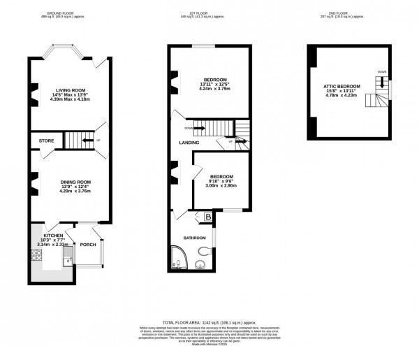 Floorplan for Old Road, Brampton, Chesterfield