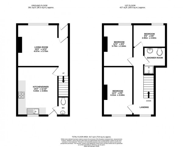 Floorplan for Calow Lane, Hasland, Chesterfield