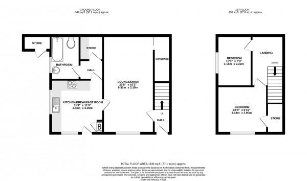 Floorplan for Princess Street, Brimington, Chesterfield
