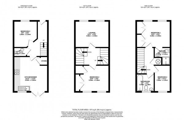 Floorplan for Haslam Court, Stonegravels, Chesterfield
