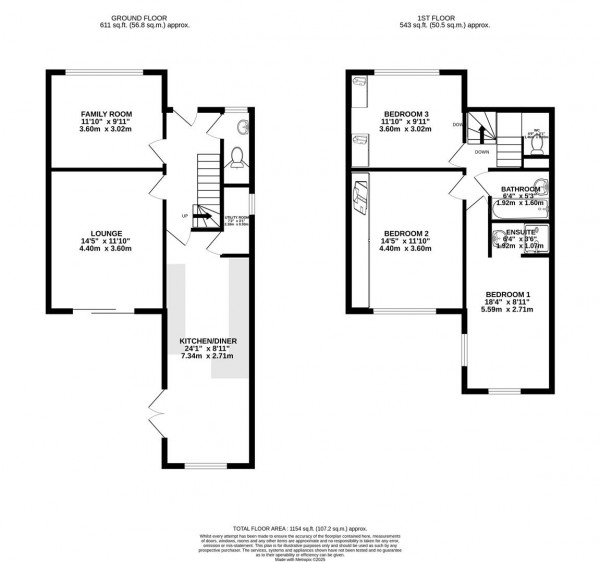 Floorplan for Brearley Street, Old Whittington, Chesterfield