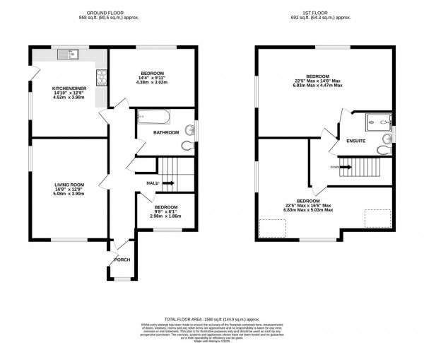 Floorplan for Rectory Drive, Wingerworth, Chesterfield