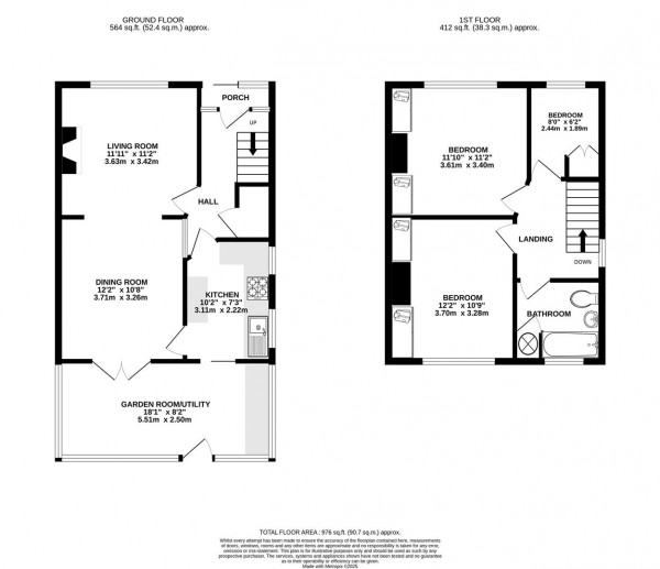 Floorplan for Rupert Street, Lower Pilsley, Chesterfield